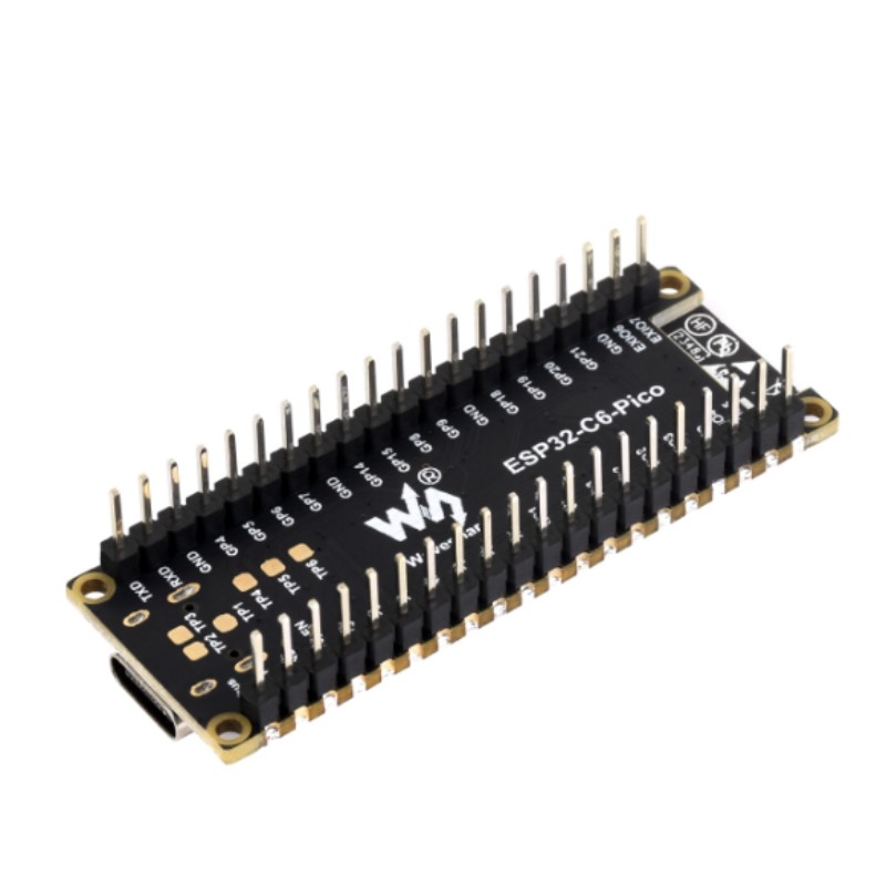 ESP32-C6-Pico-M met soldeerpinnen